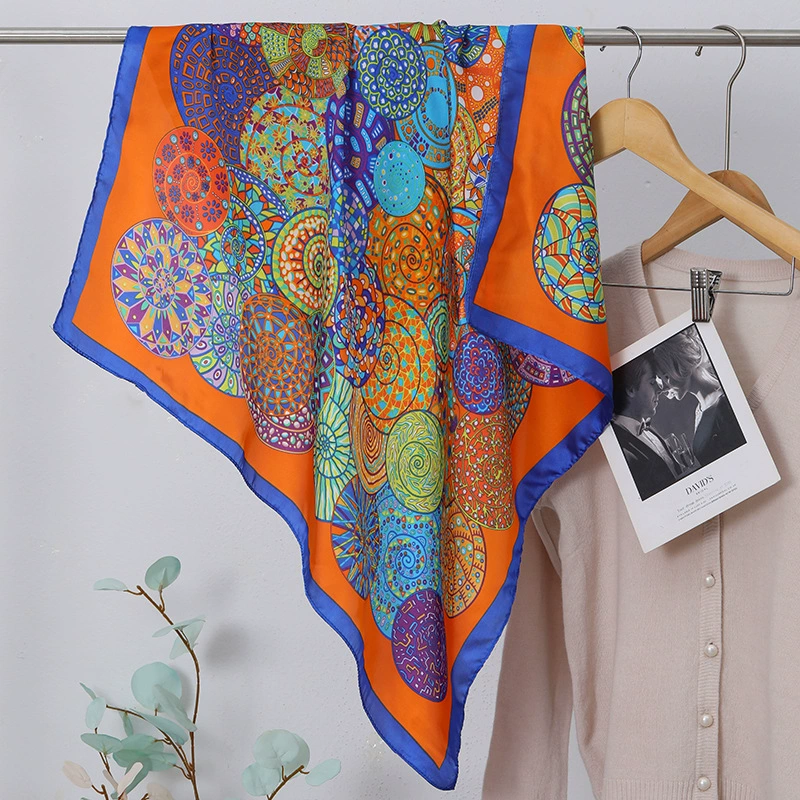 Vintage Print Square Scarf for Women view 2
