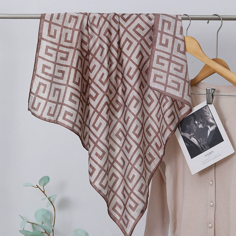 Vintage Print Square Scarf for Women view 9