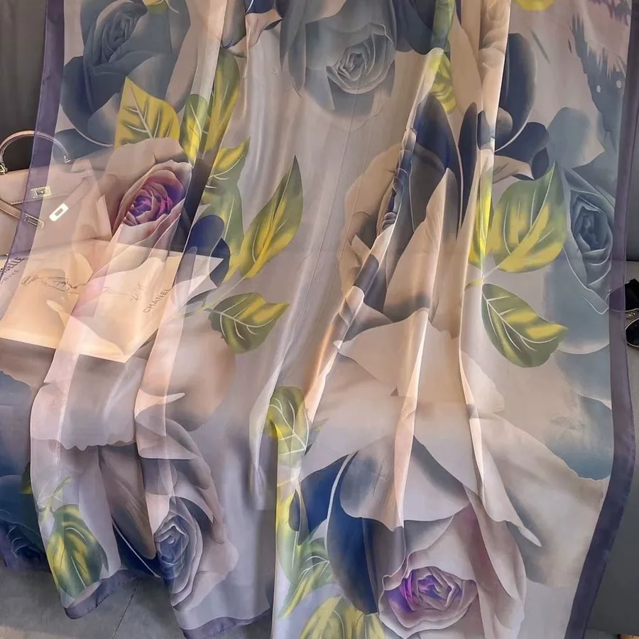 Printed Sheer Beach Wrap Scarf for Women view 3