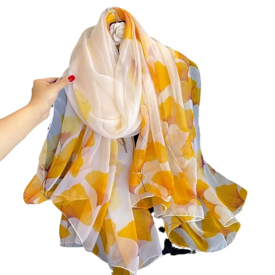 Printed Sheer Beach Wrap Scarf for Women view 5