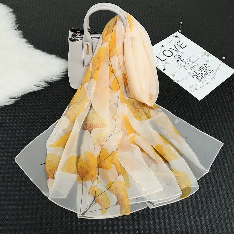 Printed Sheer Beach Wrap Scarf for Women view 8