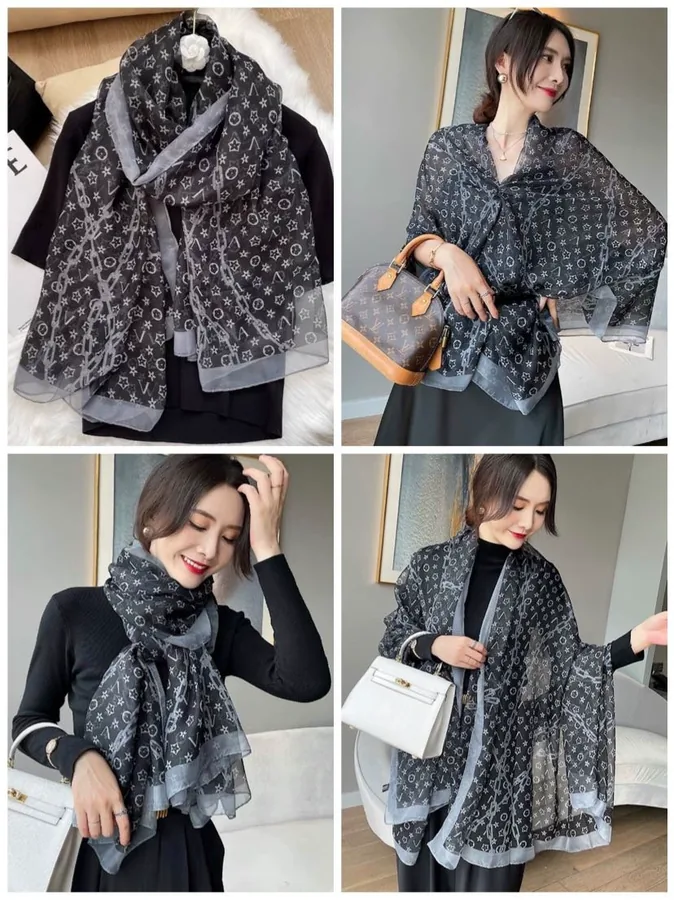 Printed Sheer Beach Wrap Scarf for Women view 11