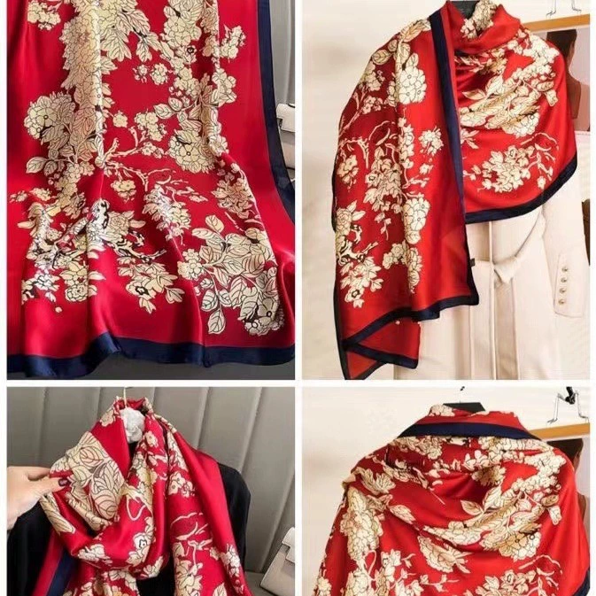 Satin Silk Scarf for Women view 2