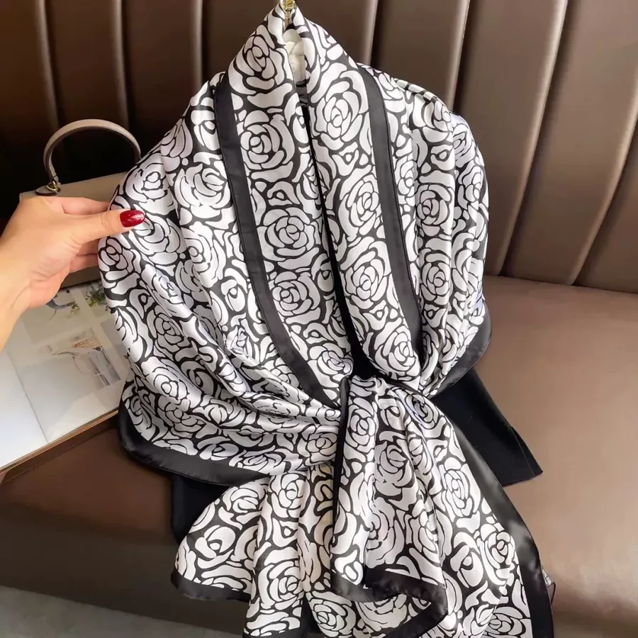Satin Silk Scarf for Women view 4