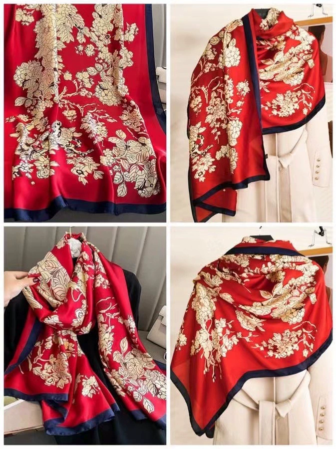 Satin Silk Scarf for Women view 5