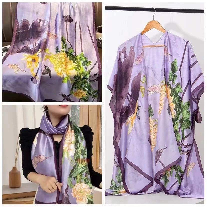 Satin Silk Scarf for Women view 6