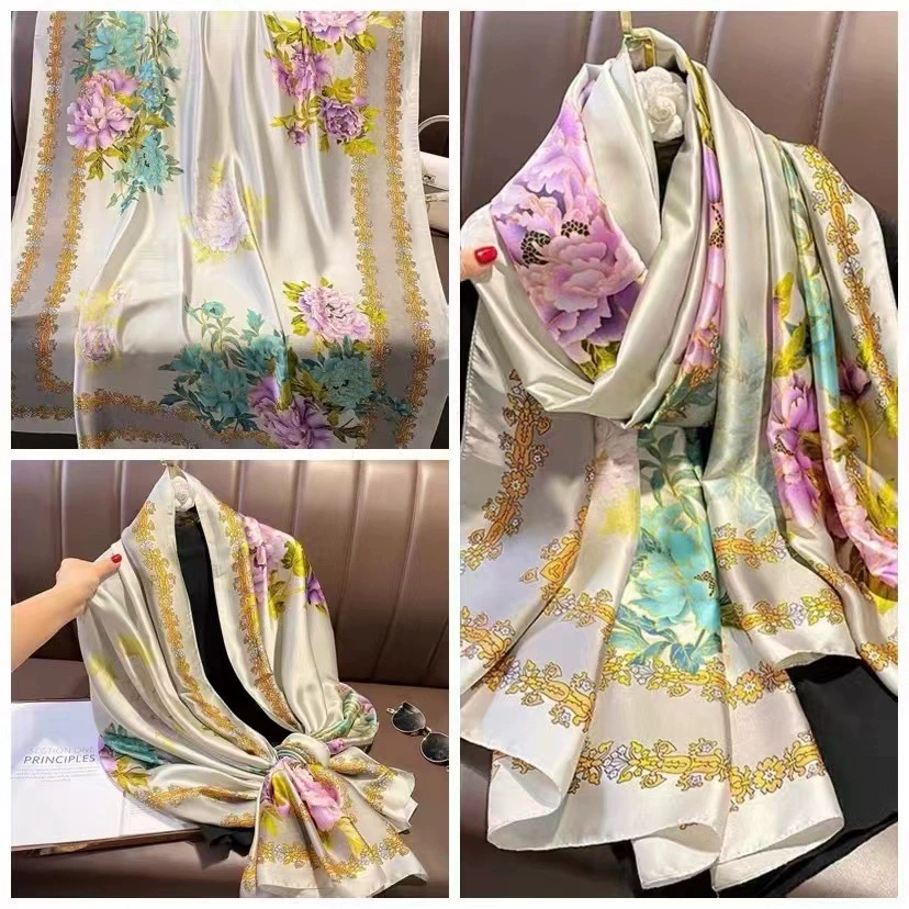 Satin Silk Scarf for Women view 9