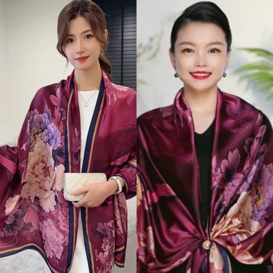 Satin Silk Scarf for Women view 10