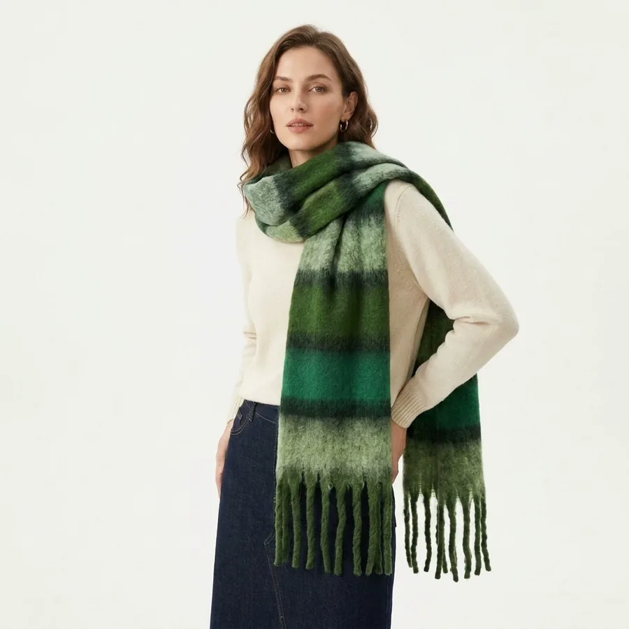Mohair Striped Scarf view 2
