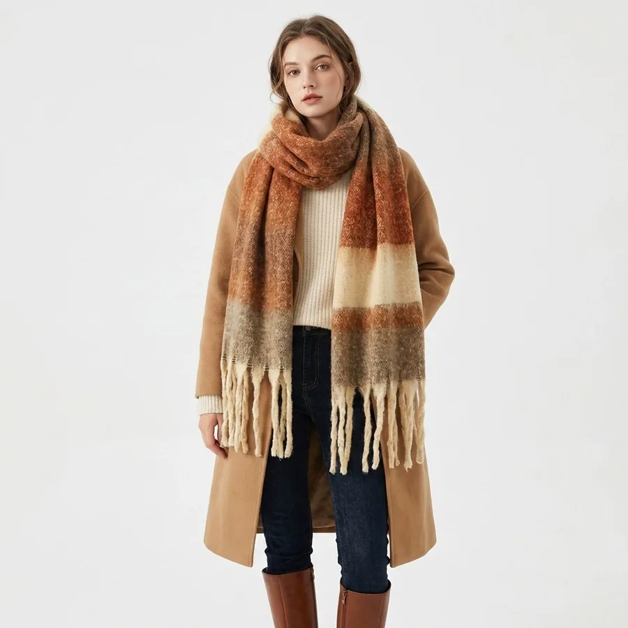 Mohair Striped Scarf view 3