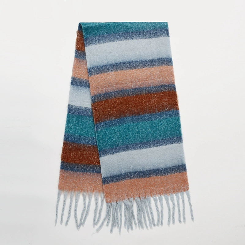 Mohair Striped Scarf view 4