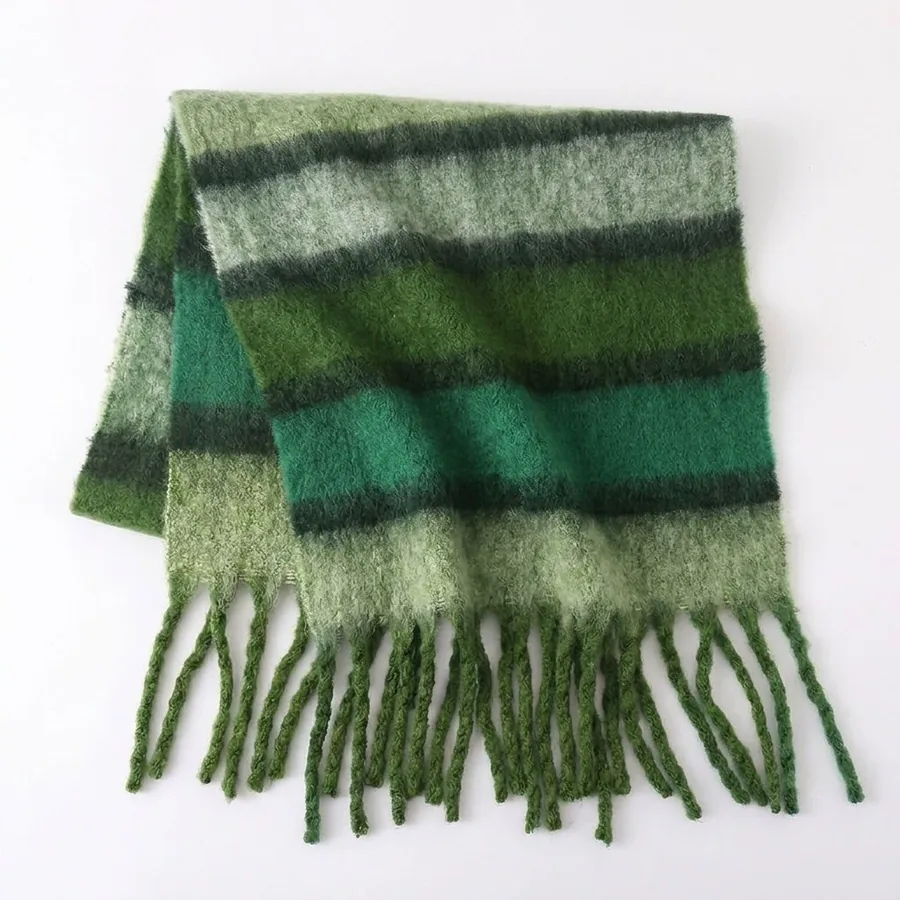 Mohair Striped Scarf view 6