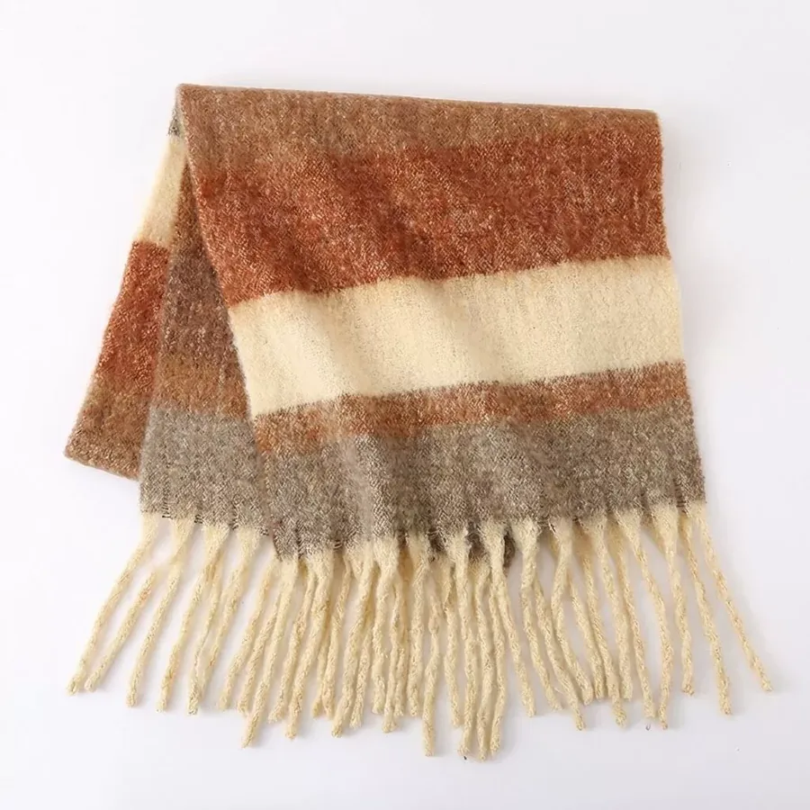 Mohair Striped Scarf view 7