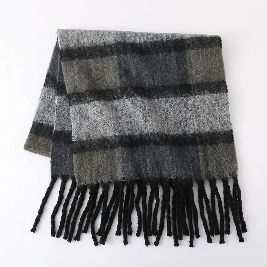 Mohair Striped Scarf view 8