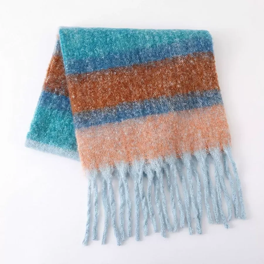 Mohair Striped Scarf view 9