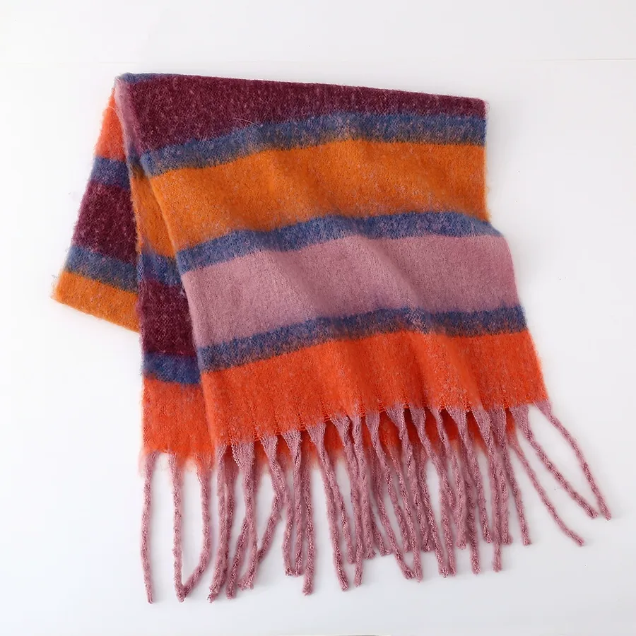 Mohair Striped Scarf view 10