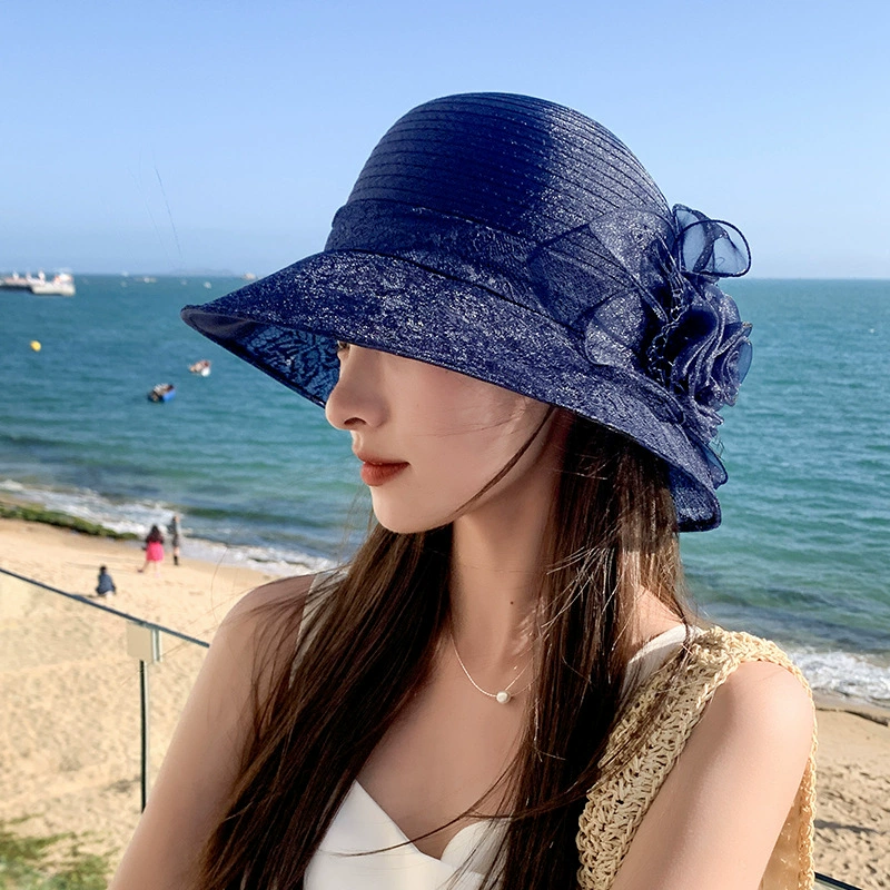 Organza Flower Bucket Hat for Women view 6