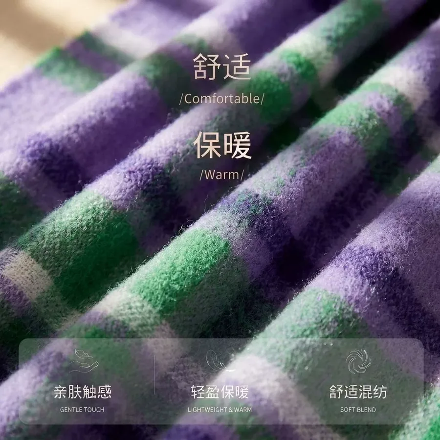 Mohair Plaid Scarf view 4