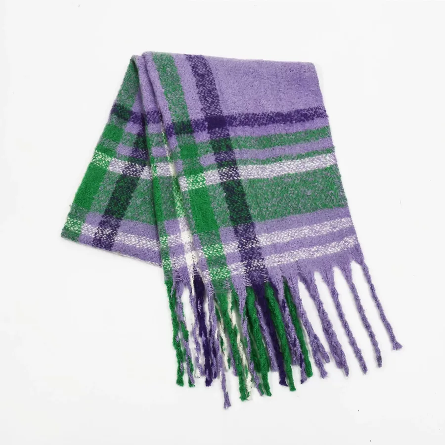 Mohair Plaid Scarf view 6