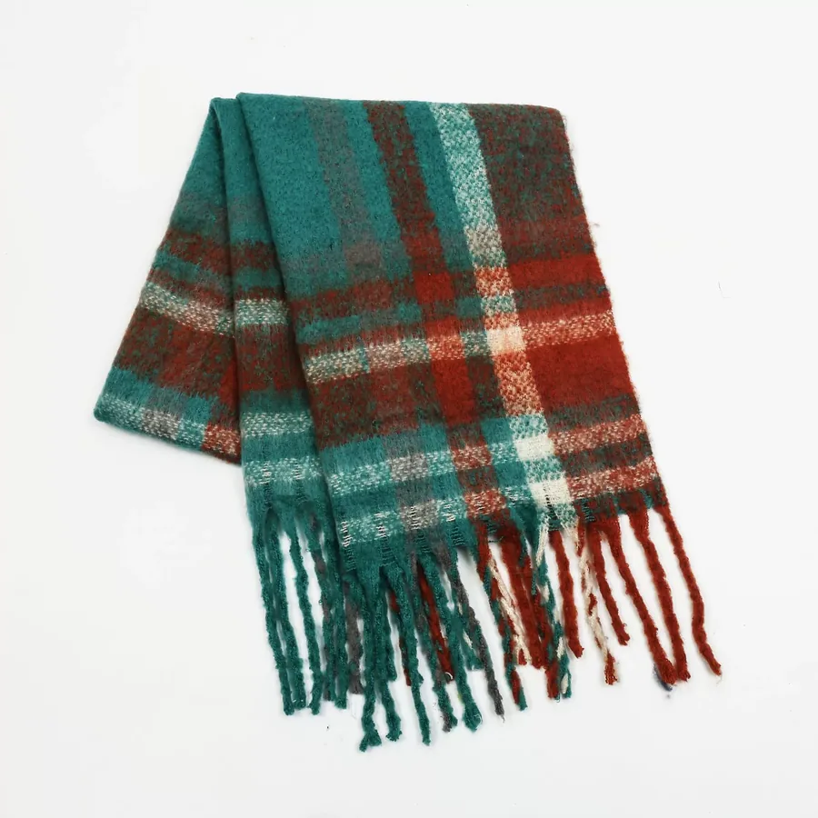 Mohair Plaid Scarf view 7