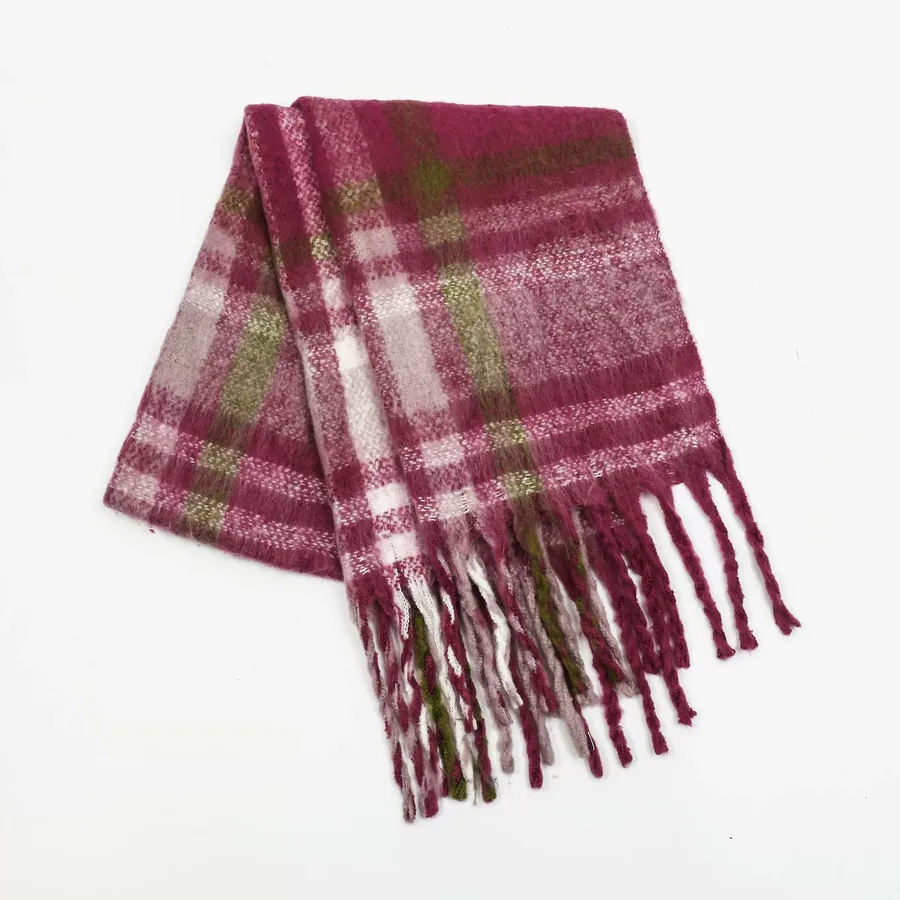 Mohair Plaid Scarf view 8