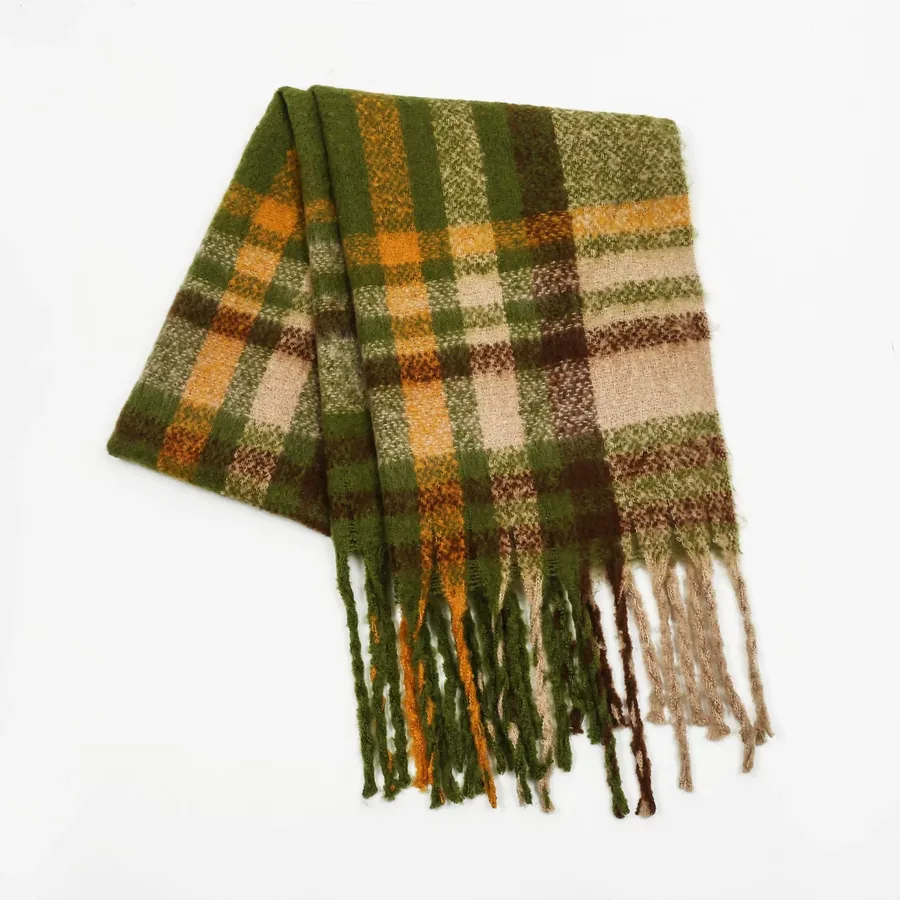 Mohair Plaid Scarf view 10