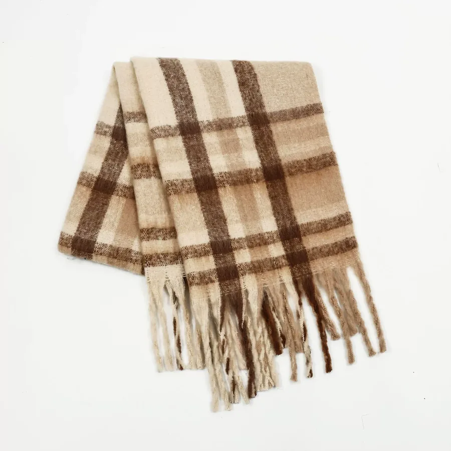 Mohair Plaid Scarf view 12