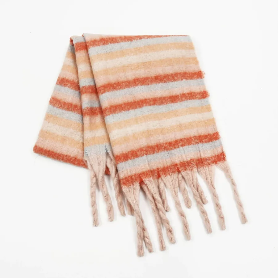 Mohair Striped Scarf view 4
