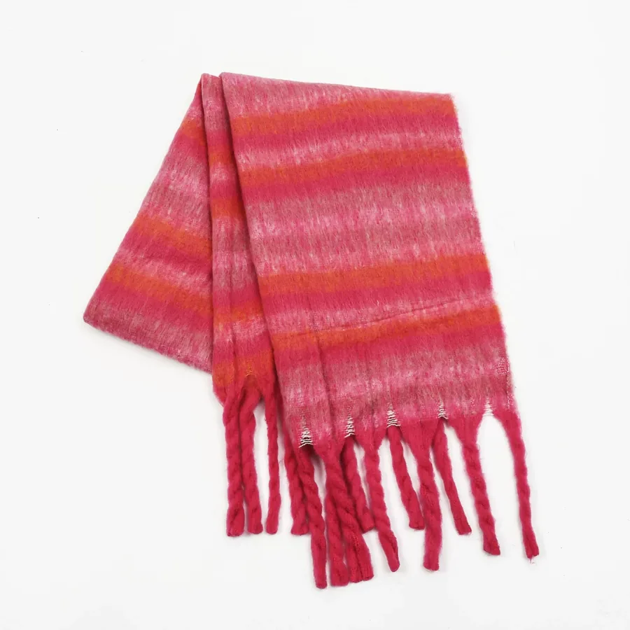 Mohair Striped Scarf view 7