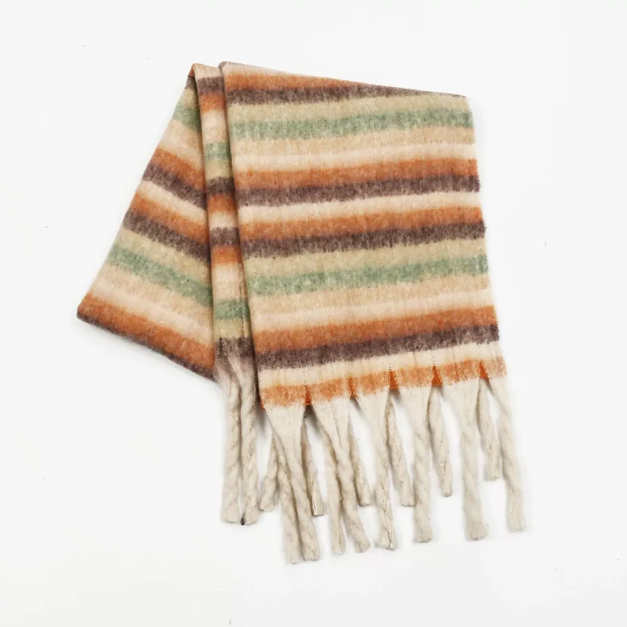 Mohair Striped Scarf view 10