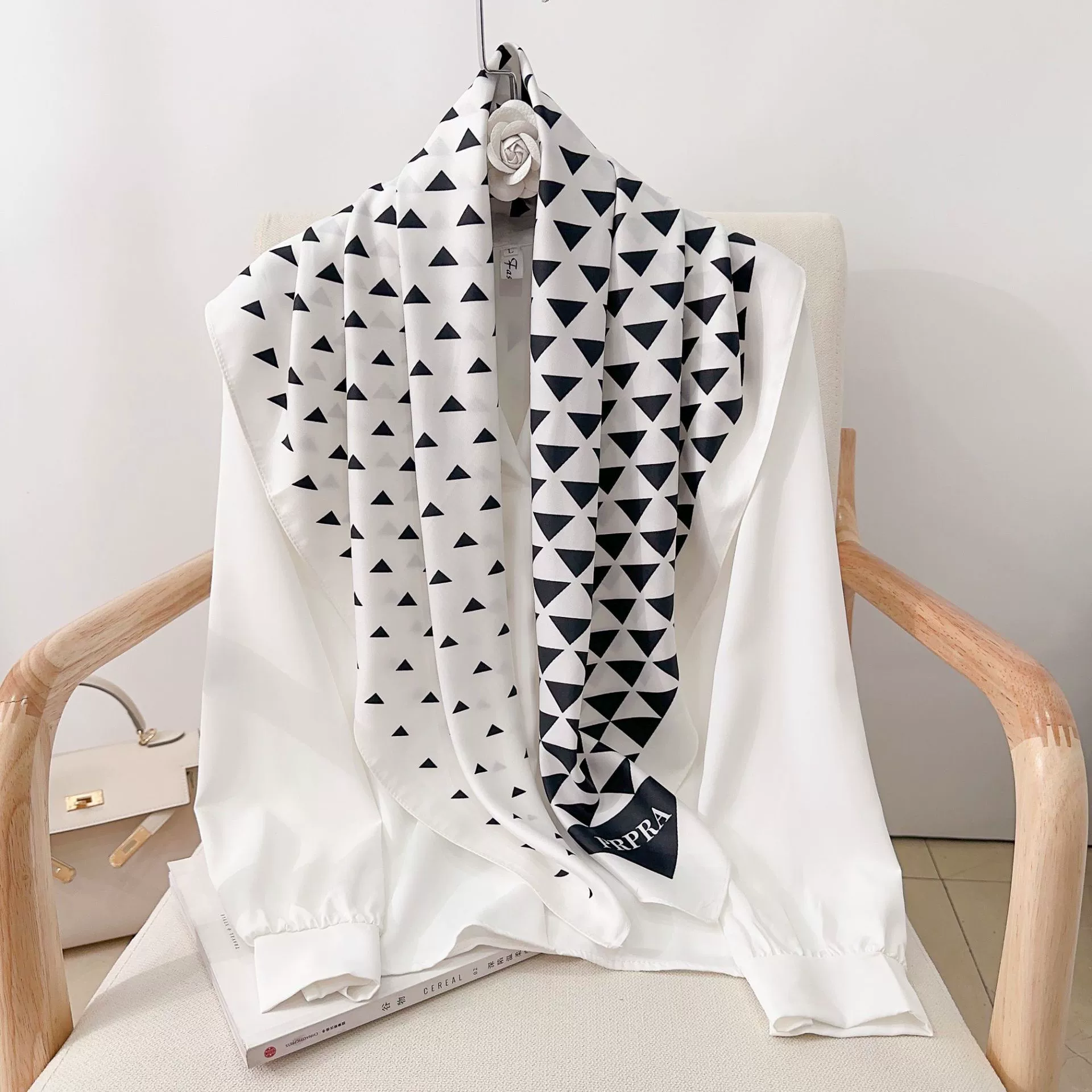 90cm Geometric Print Square Scarf view 2