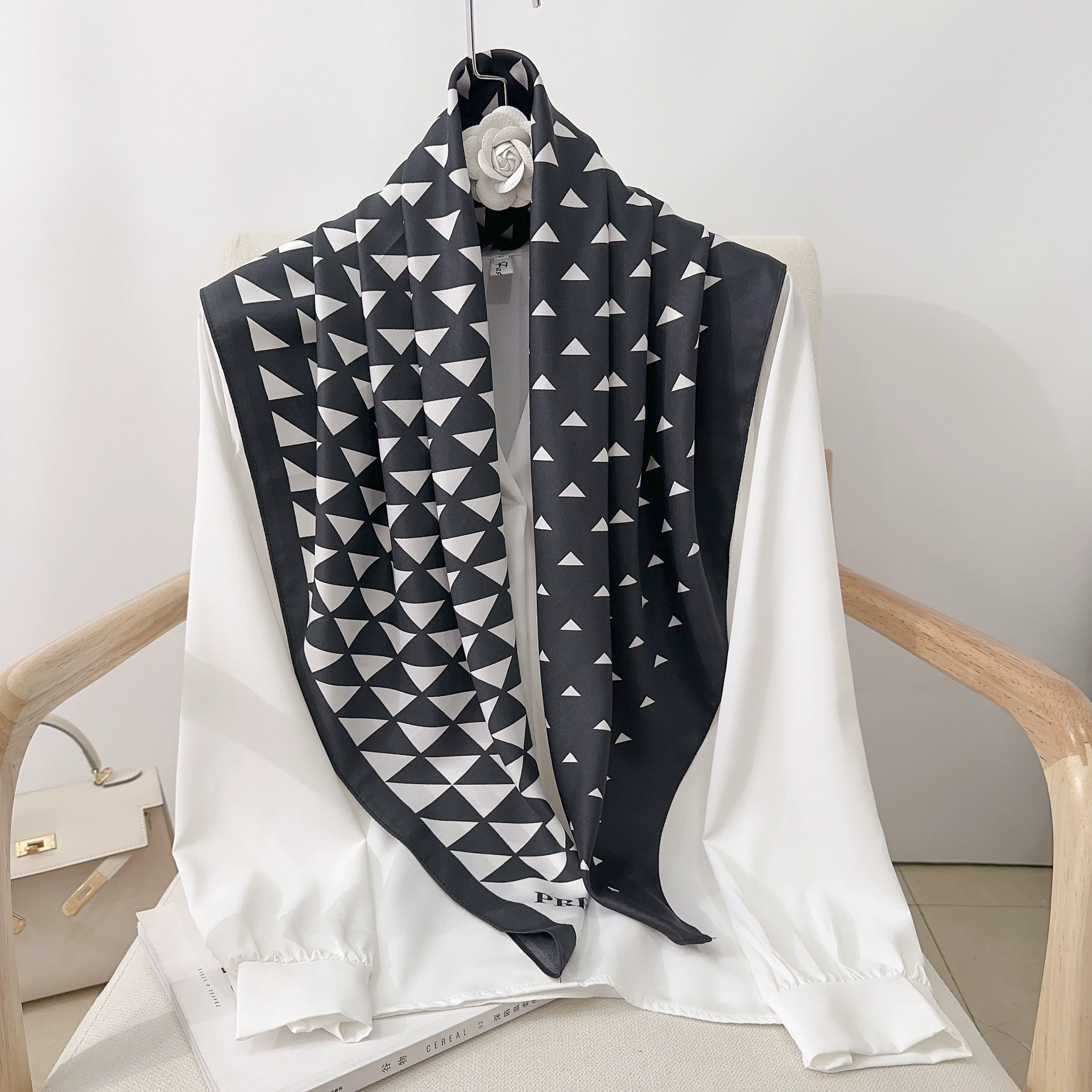 90cm Geometric Print Square Scarf view 6