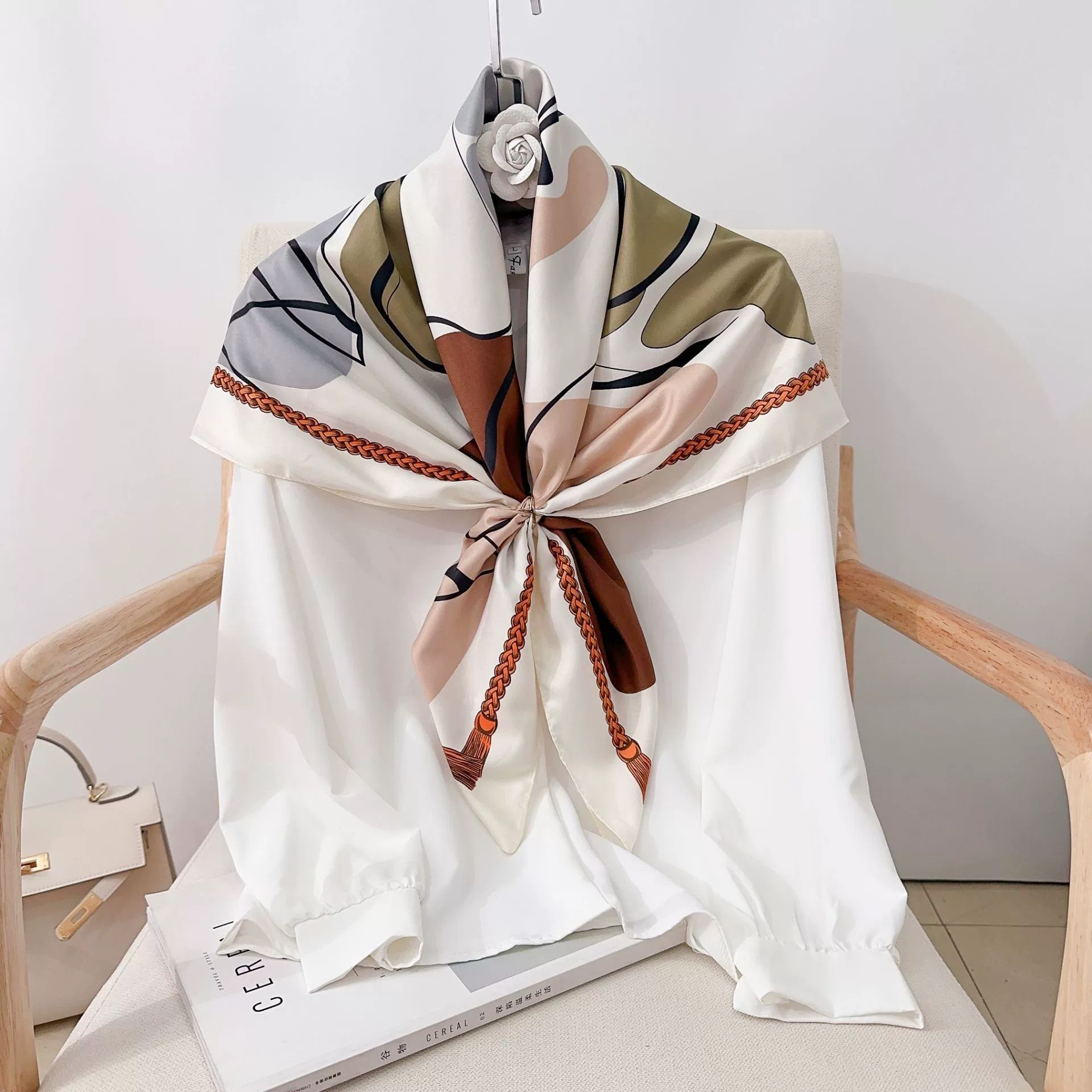 90cm Print Square Scarf view 6