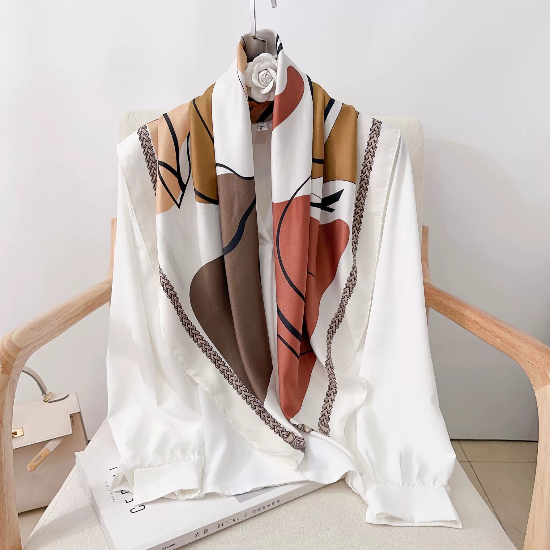90cm Print Square Scarf view 7
