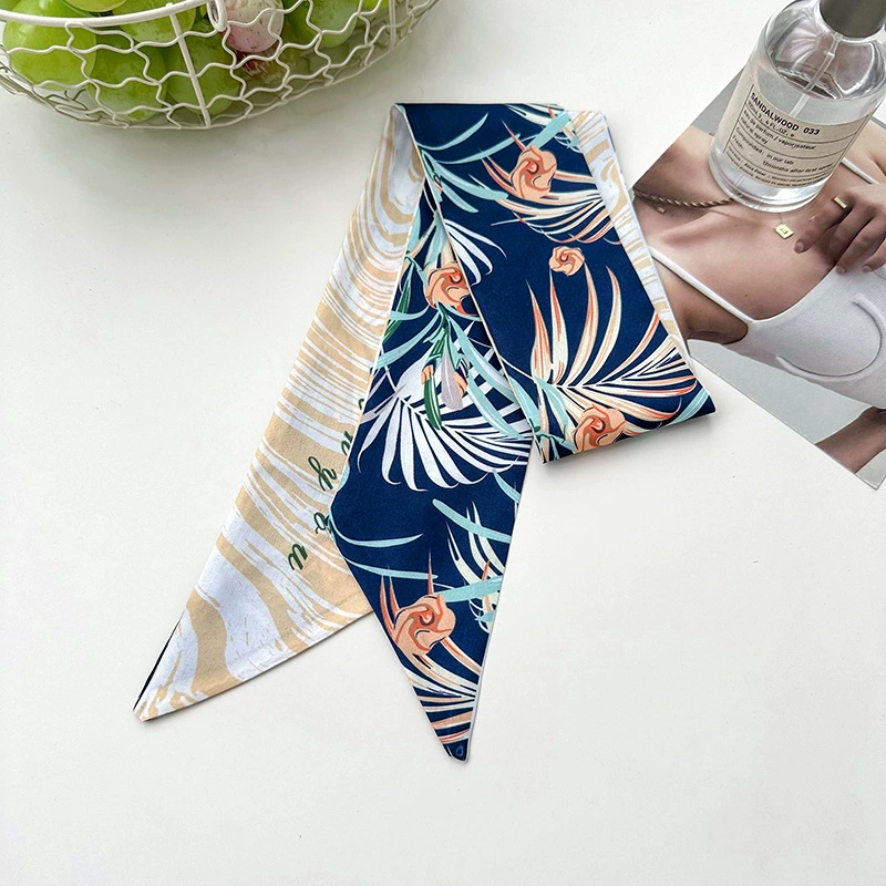 Floral Satin Twilly Scarf view 6