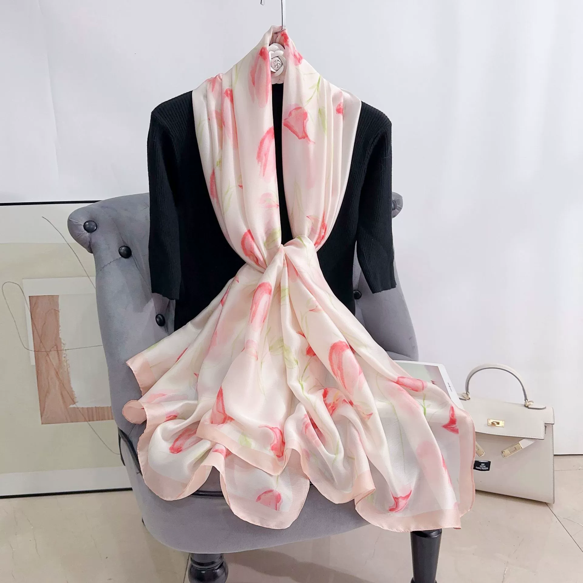Polyester Print Long Scarf