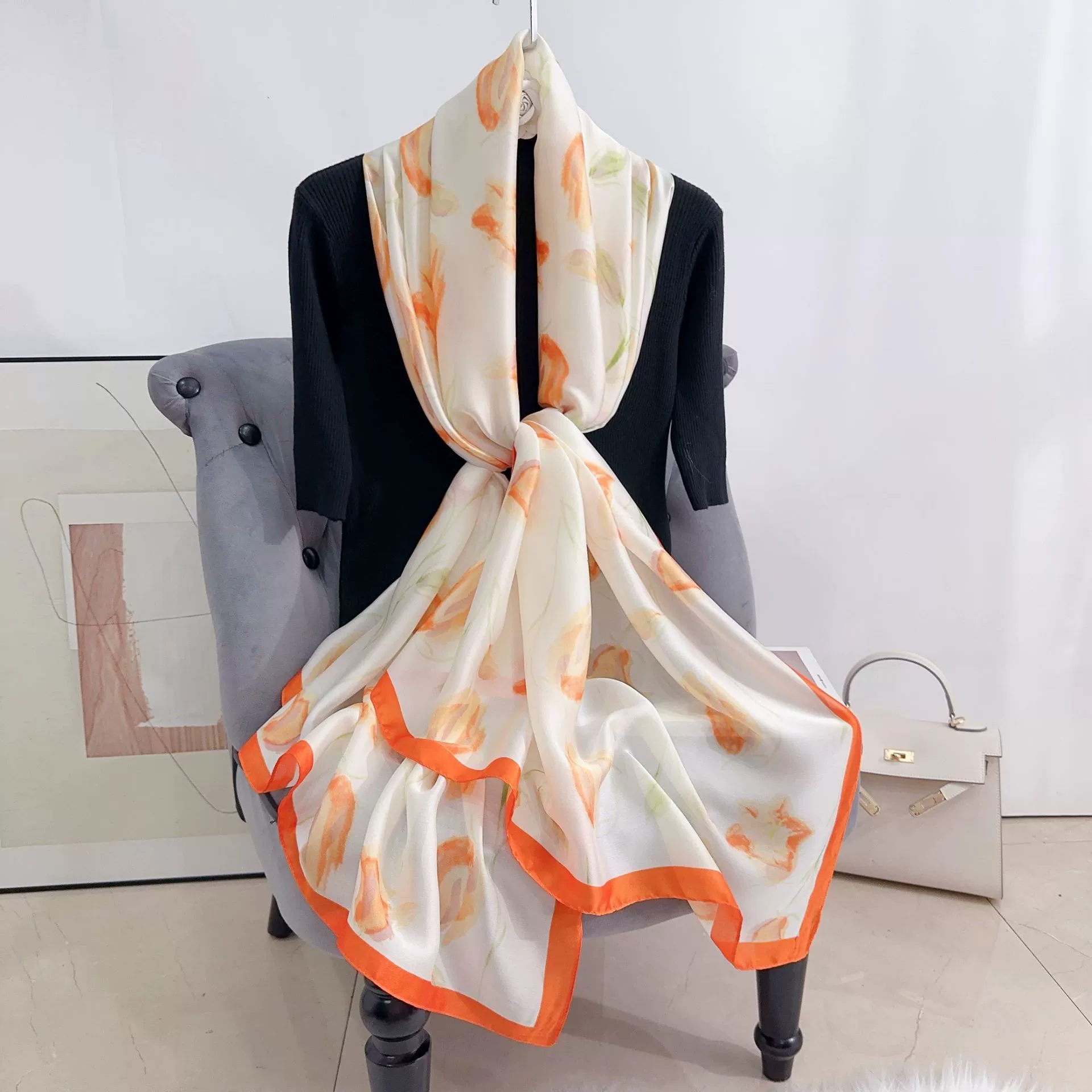 Polyester Print Long Scarf view 2