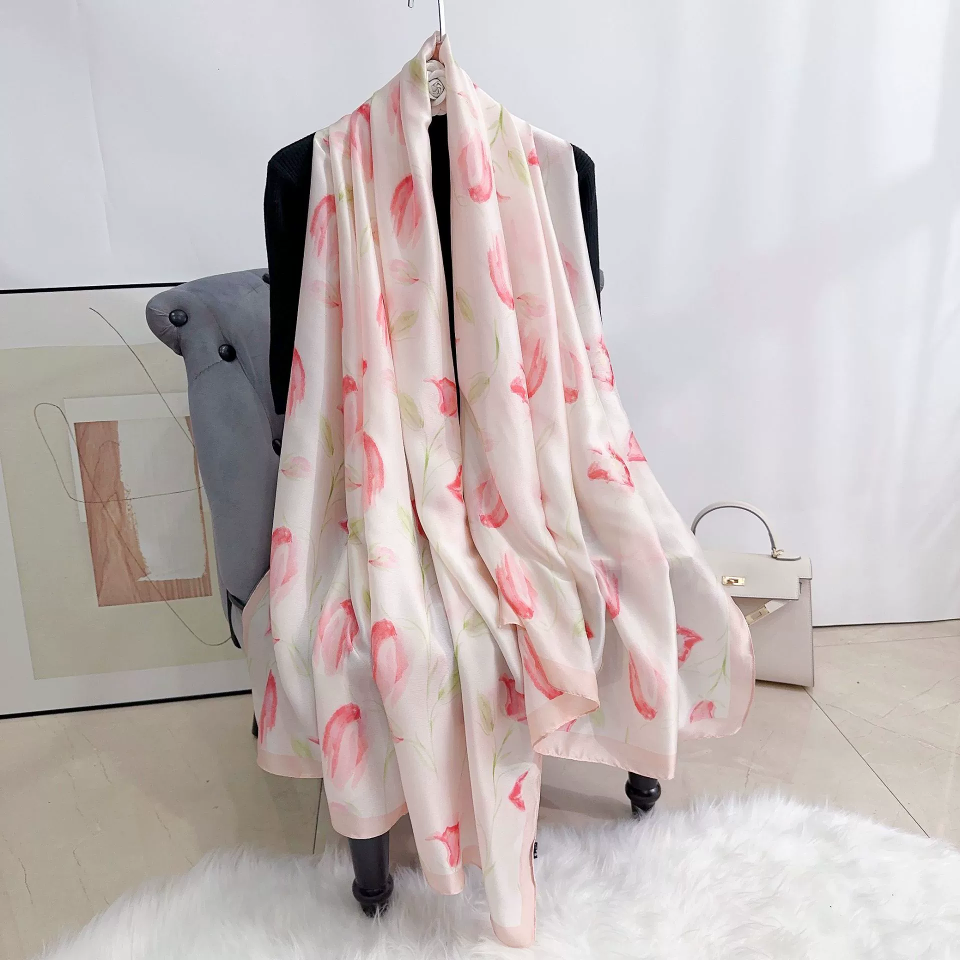 Polyester Print Long Scarf view 7