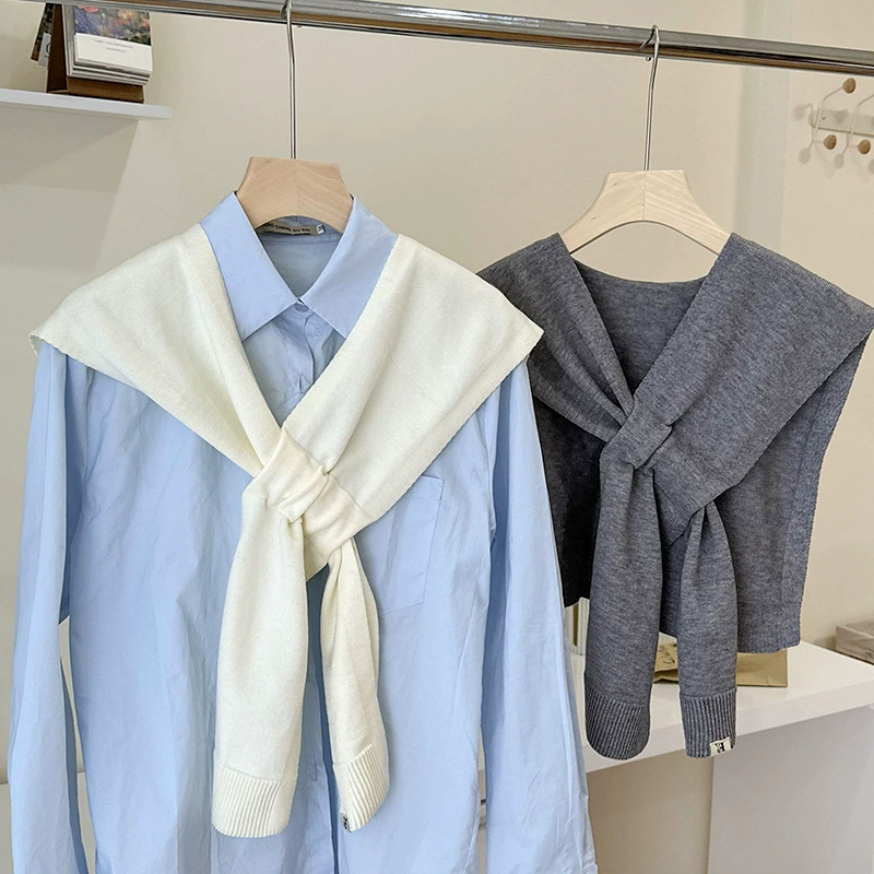 Striped Knitted Capelet view 4