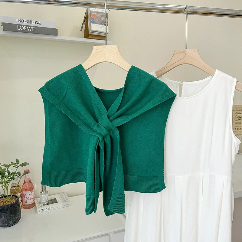 Striped Knitted Capelet view 6