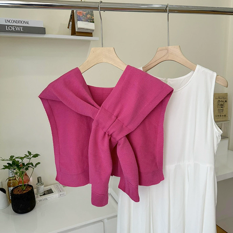 Striped Knitted Capelet view 12