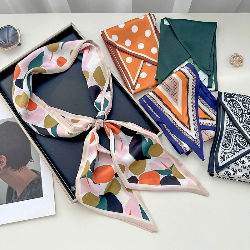 Polka Dot Narrow Long Scarf