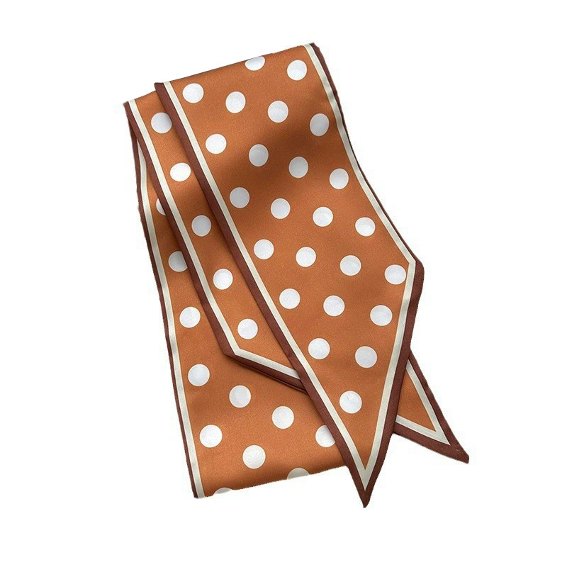 Polka Dot Narrow Long Scarf view 5