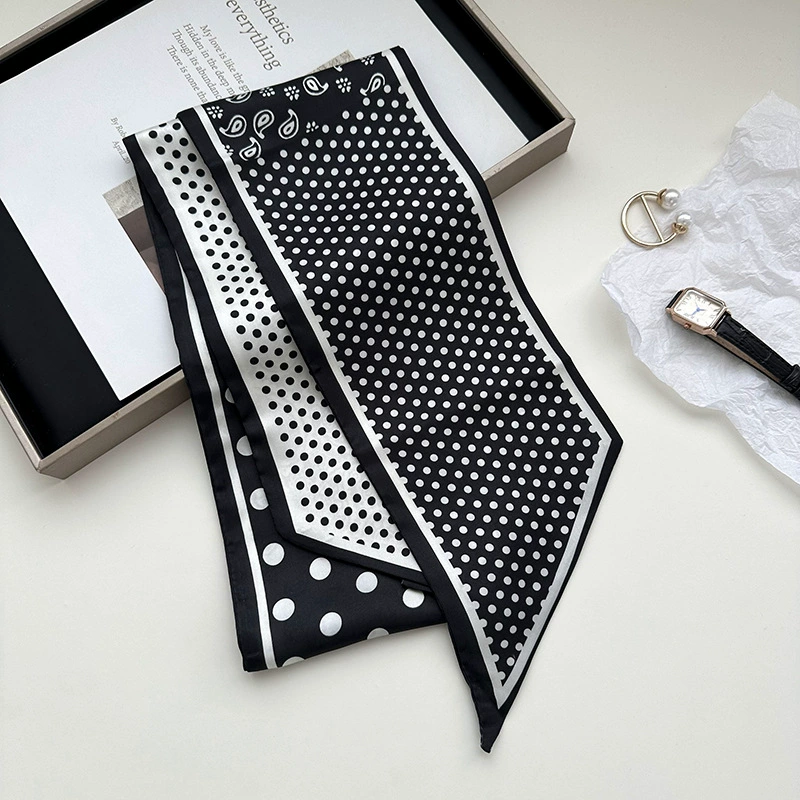 Polka Dot Narrow Long Scarf view 8