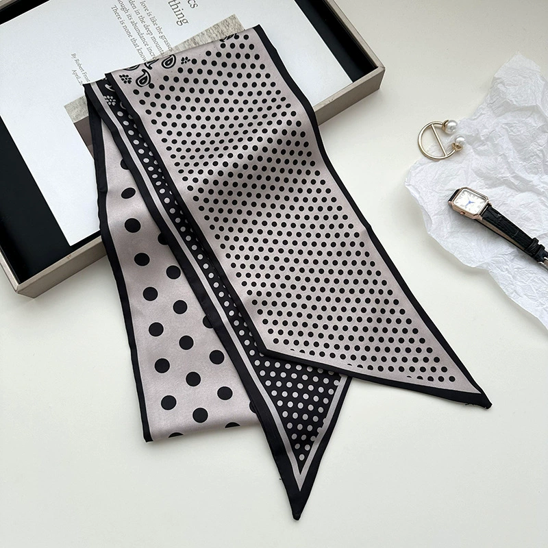 Polka Dot Narrow Long Scarf view 9