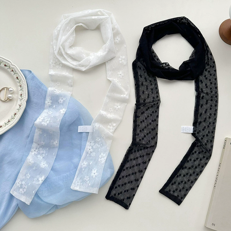 Lace Trim Long Scarf view 3