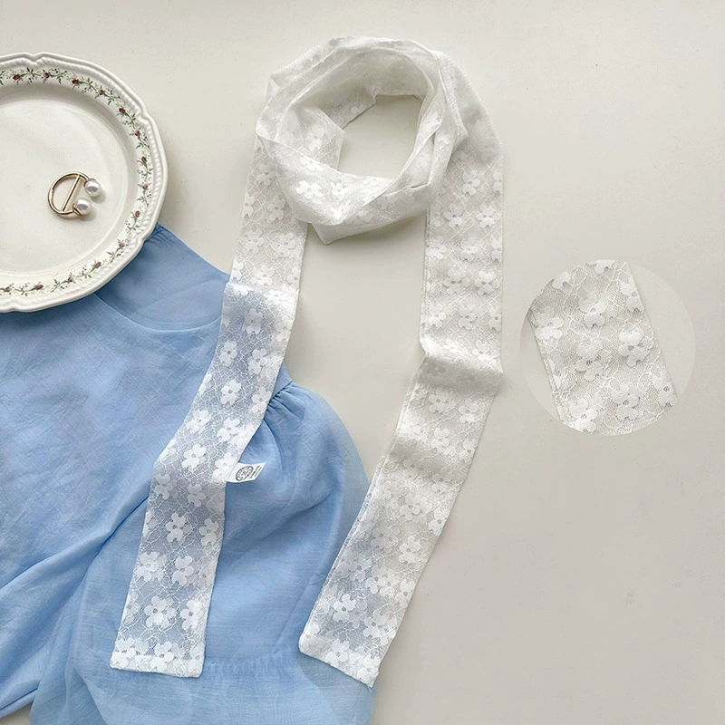 Lace Trim Long Scarf view 10