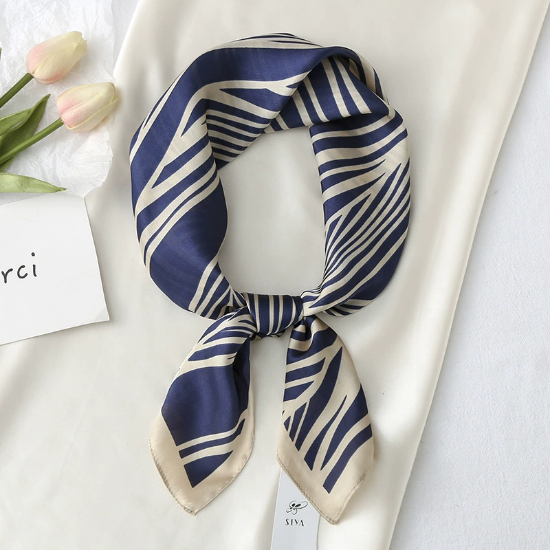 70cm Stripe Print Small Square Scarf view 7