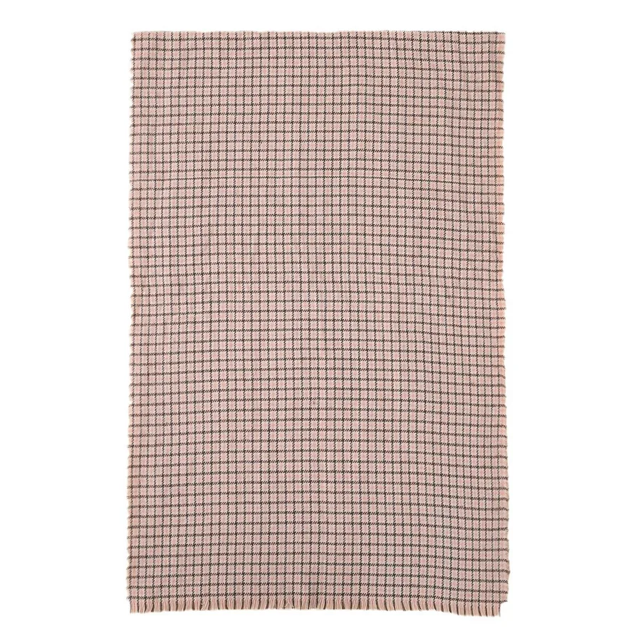 Acrylic Check Scarf with Fringe view 5