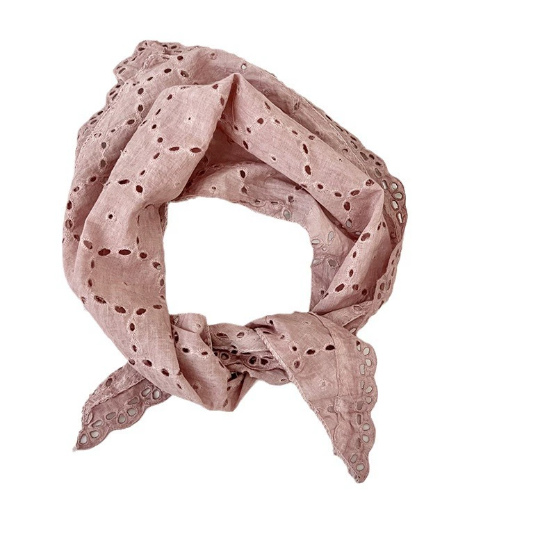 Lace Hollow Triangle Head Scarf view 5